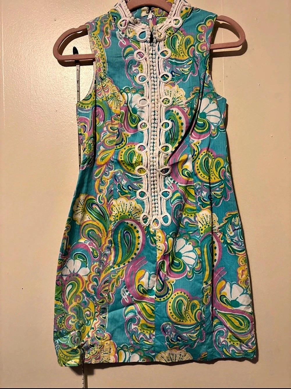 Lilly Pulitzer Mini Paisley Dress in Blue & Green Size 2 Like New